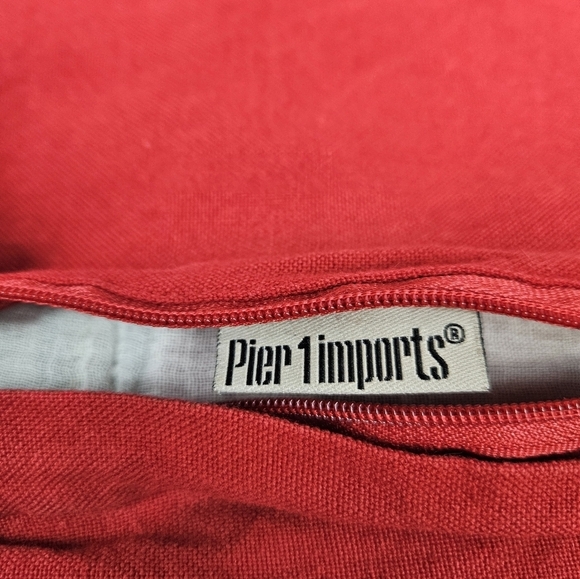 Pier 1 Imports Maroon Paisley Boho Tapestry Rectangle Pillow Cover 12x18 R46 - Picture 6 of 7